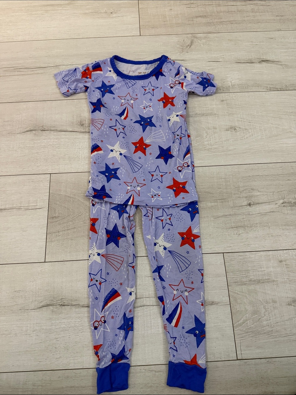 Little Sleepies 4th of July Fireworks Star Pajama Set - Blue Stars and Stripes